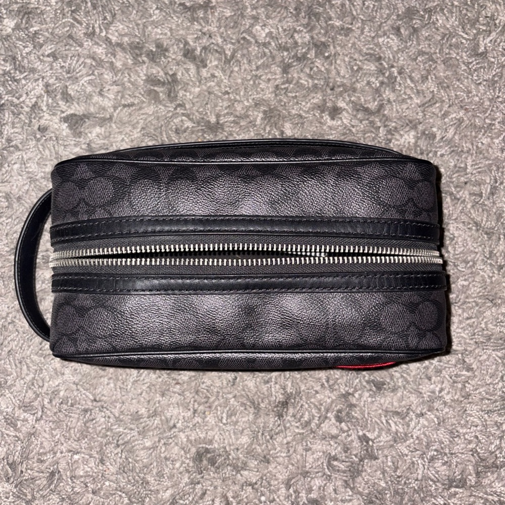 Coach Large Toiletry Kit with Patches – Charcoal Multi - Picture 2 of 8